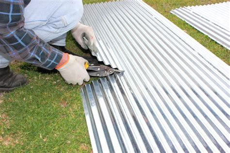 cutting corrugated metal siding